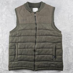 Zara Kids Zip Up Knitted Vest Size 11-12 Years Green